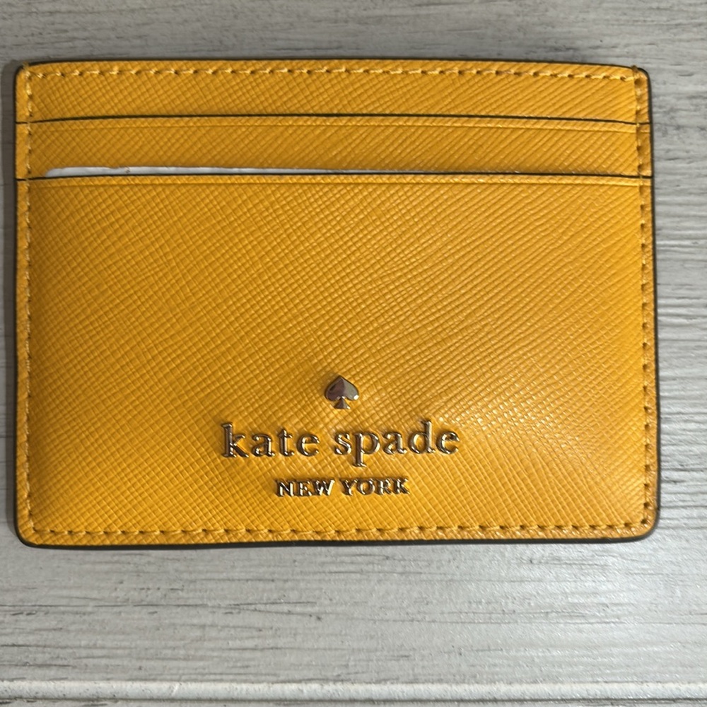 Kate Spade Mustard Yellow Card Holder - Picture 4 of 5